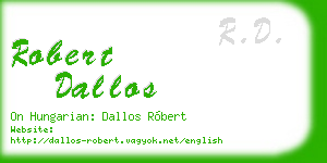 robert dallos business card