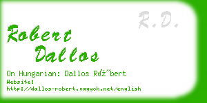 robert dallos business card